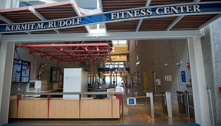 Entrance of Rudolf Fitness Center.