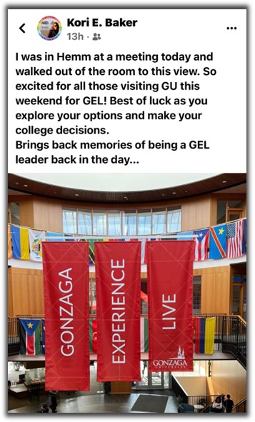 GEL Weekend Facebook post