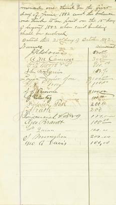 Plan for Gonzaga written October 1882