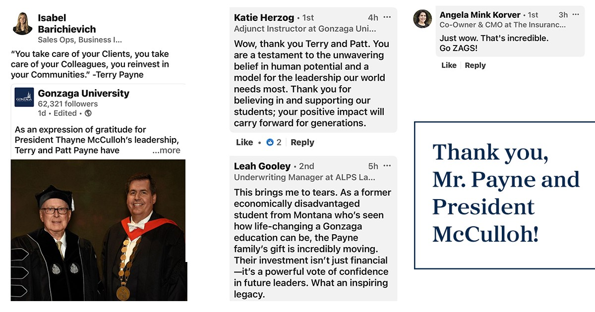 Posts and comments from the Gonzaga community.