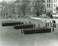 V-12 Program members outside of college hall