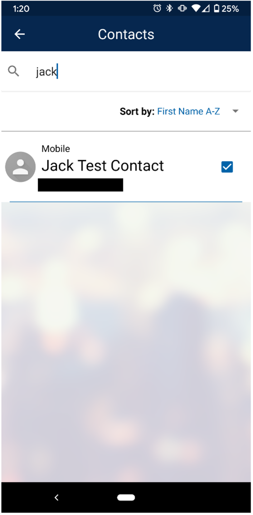 Guardian app contact example