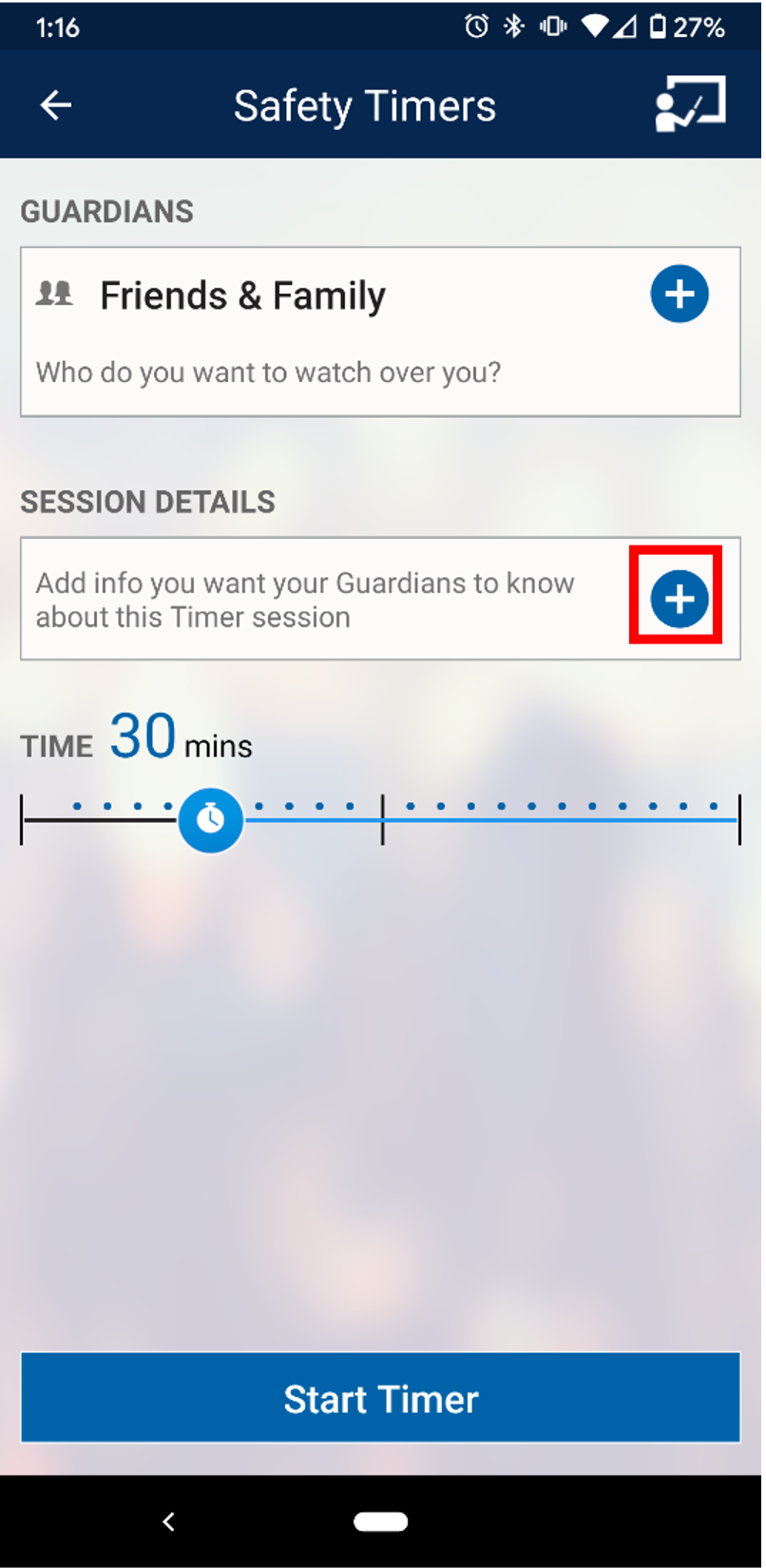 Add safety time session notes