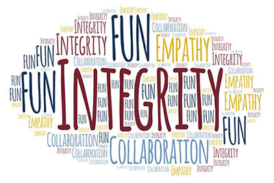 ITS Values: Integrity, Fun, Collaboration and Empathy