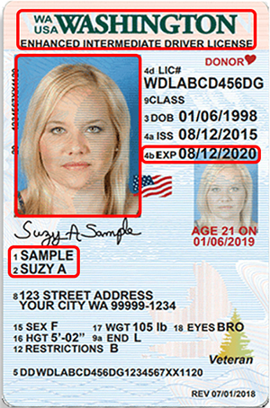 Sample of a valid government ID