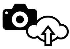 Camera and cloud icon