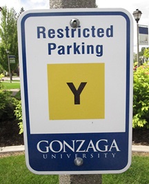 yellow permit sign 