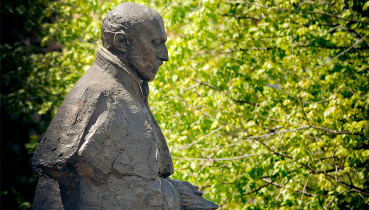 St. Ignatius statue on a sunny day