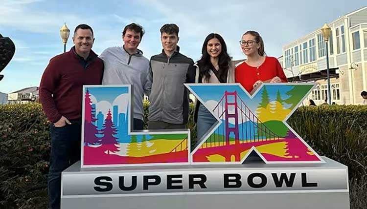 GU students at Superbowl IX