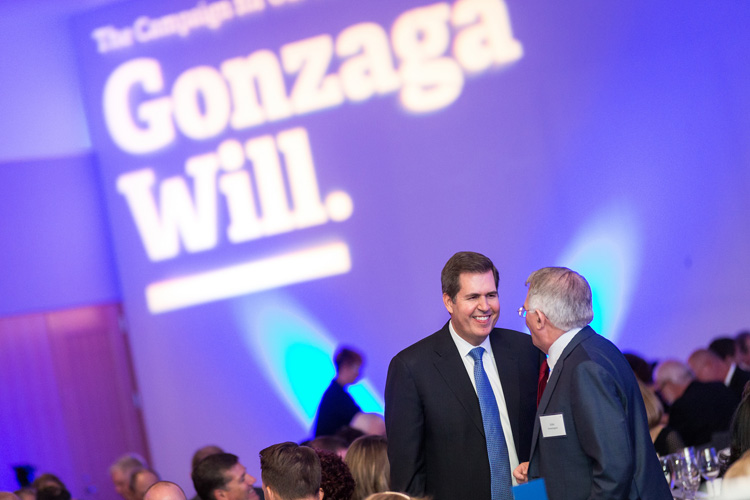 President McCulloh and John Hemmingson at the Because You Believe event, 2015