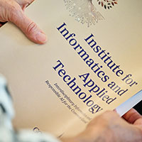 An annual report booklet cover.