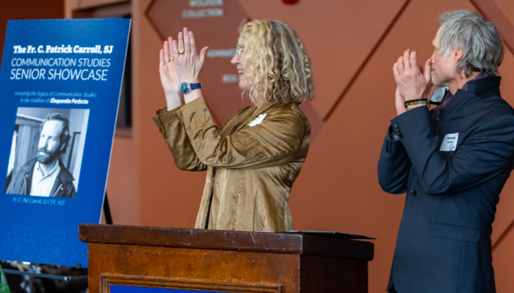 Presenters Clapping at Comm Studies Gala