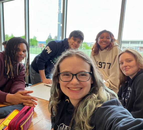 Students in a study group. 