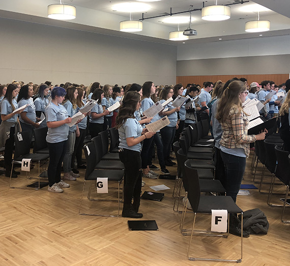 2018 High School Choral Invitational Image of Choir singers