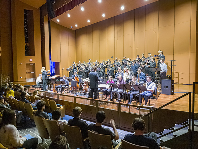 Image of Concert Choir and Jazz Combos playing Mass in Blue