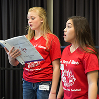 Participants of the Gonzaga Choir Invitational perform in St. Greg's Choral Hall