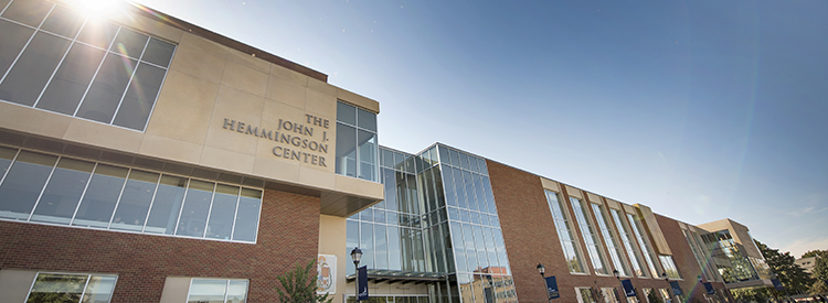 View of the outside of the John J. Hemmingson Center