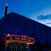 View of the marquee at the Martin Woldson Theater at the Fox