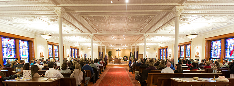 View of the inside of the Gonzaga University Chapel