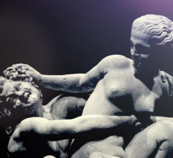 Carving of two anceint Greek figures