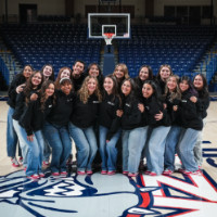 Gonzaga University Bomb Squad Dance team photo.