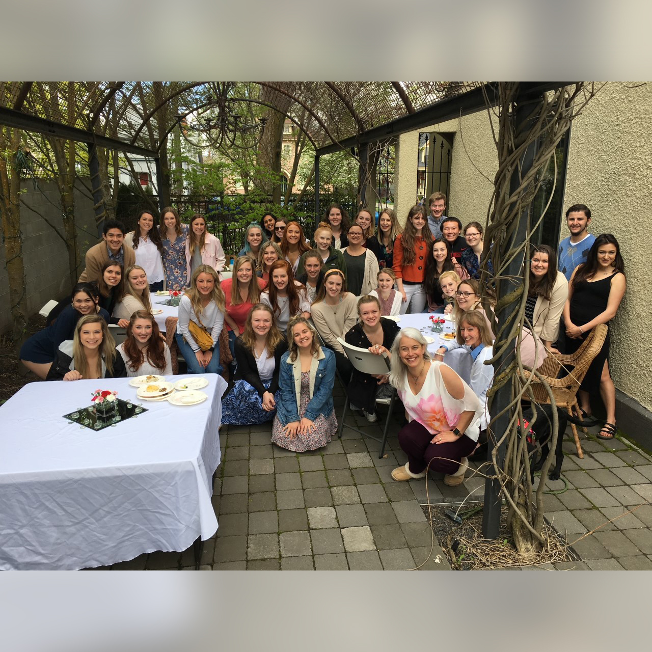 Student group photo on campus.