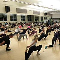 Dancers in a studio environment.