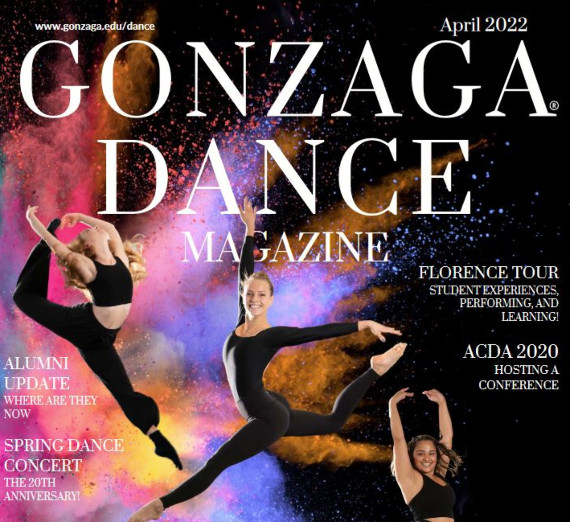 Cover of April 2022 Gonzaga Dance Magazine