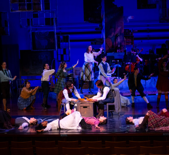 Production of Spring Awakening in the Myrtle Woldson Performing Arts Center at Gonzaga University by the Gonzaga Theatre, Dance and Music Departments.