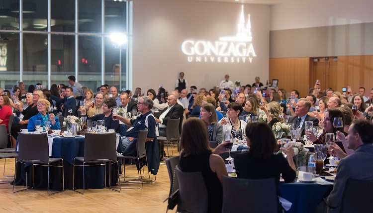 Gonzaga Alumni joined together as part of the 2016 Alumni Reunion Weekend for a dinner in the Hemmingson Ballroom