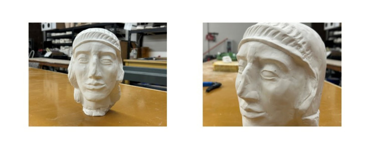 3D sculpture of a head