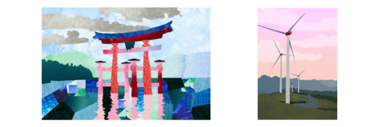 Two 2-D digitl artwork pieces.