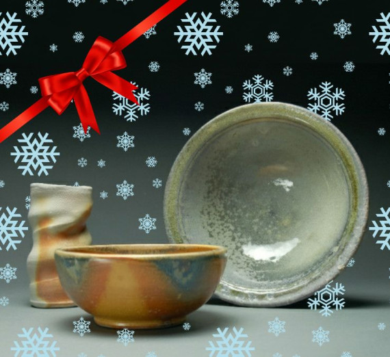 Pottery displayed for the Gonzaga University Art Department Student Pottery Sale. 