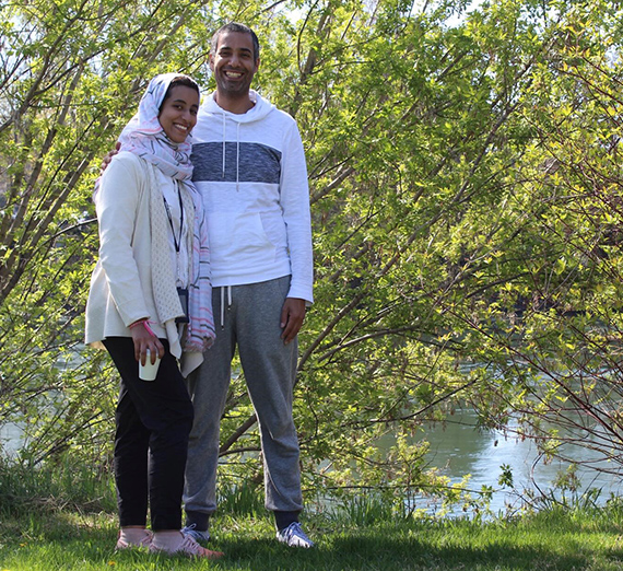 Portrait of English Language Center student Alotaibi Faten and Sultan