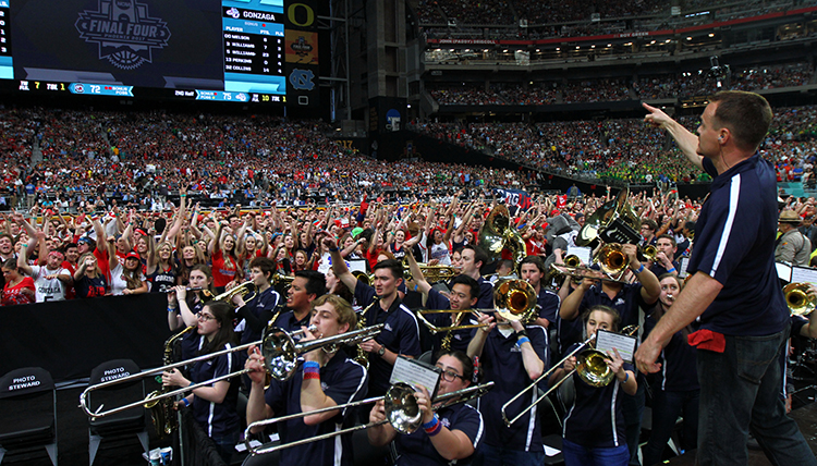 The Gonzaga Bulldog Band Performance at The Final Four NCAA Basketball Tournament