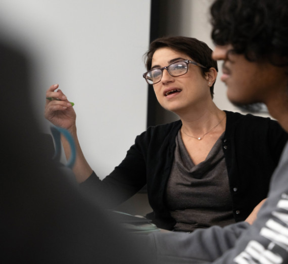 Professor Jenny Davis teaching. 