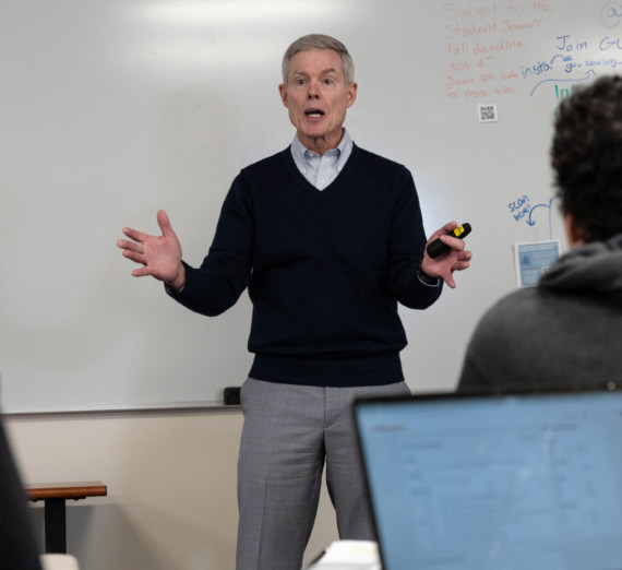 Professor Ron Prindle teaching. 