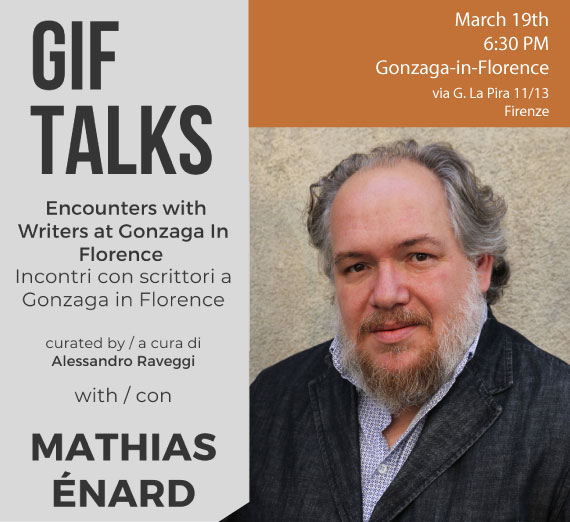 GIF Talks with  Mathias Enard, March 19, 2025