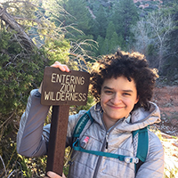 Librarian Kelly Rovegno at the Zion Wilderness