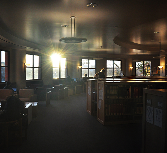 Sun shining in the second floor