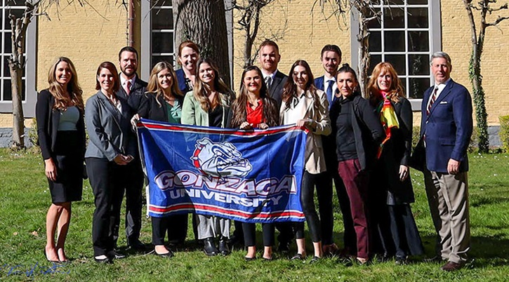 The Gonzaga cohort in attendance at the 2022 Brussels European Forum in Belgium.