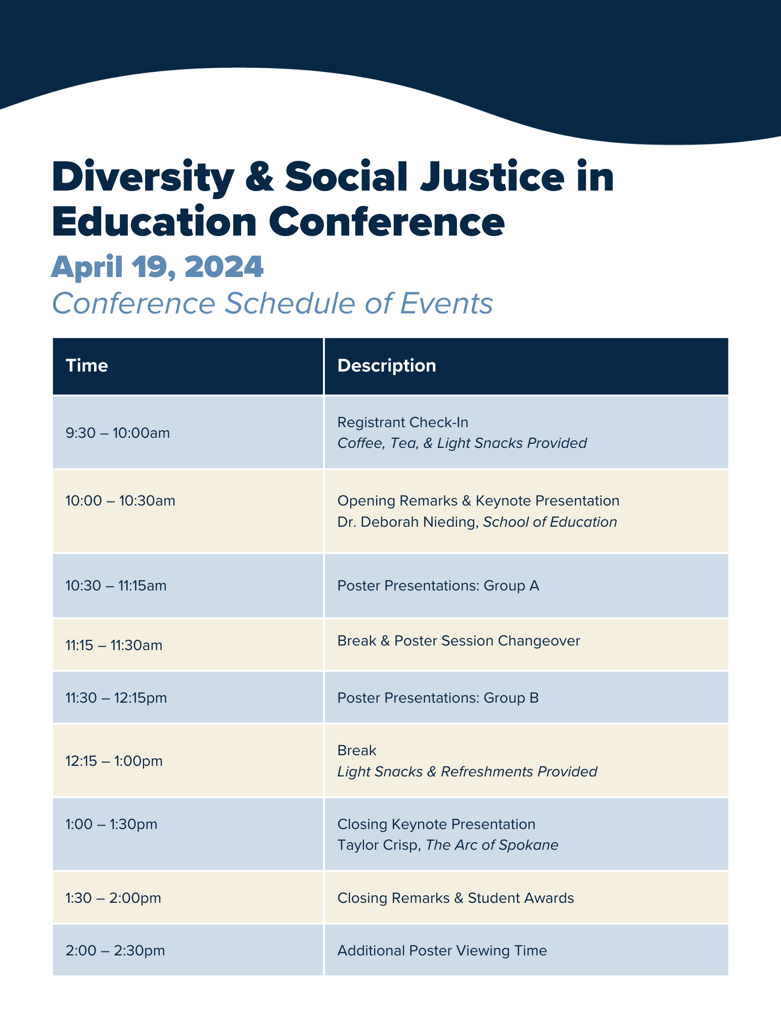 DSJ Conference Schedule