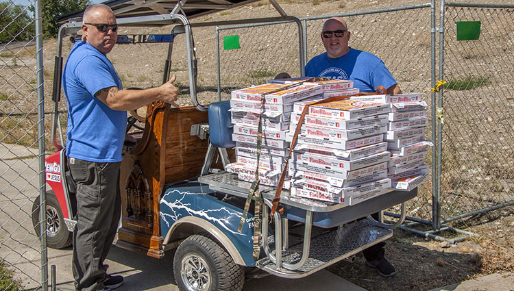 Empty pizza boxes