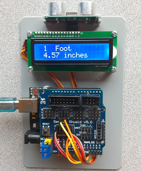 Sensor output reading 1 foot 4 inches