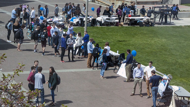 aerial view of a few expo teams