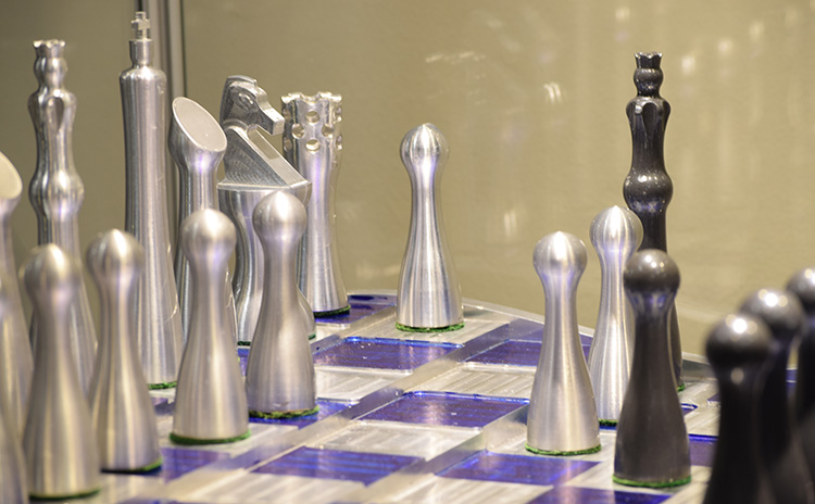 chess board on display