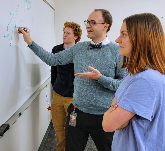 Johnson at white board