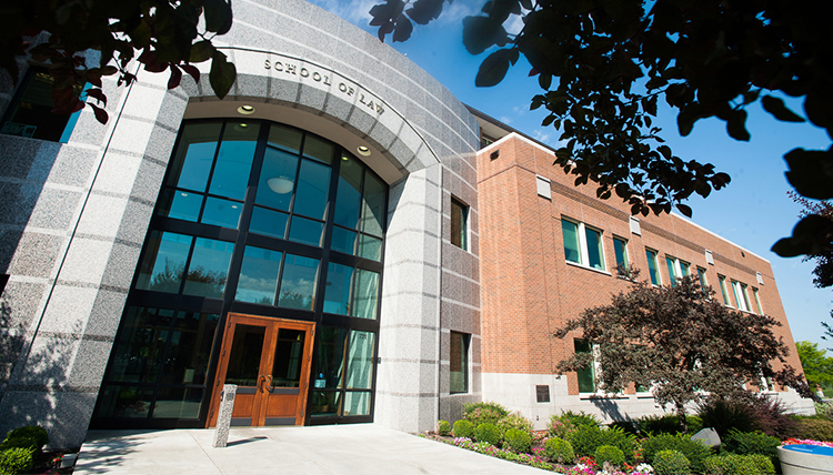 Entrance to Gonzaga Law building in Spokane, WA
