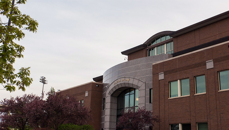 Gonzaga Law School at dusk