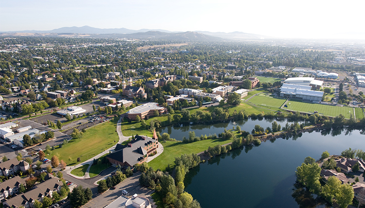 Drone footage of Spokane, Washington